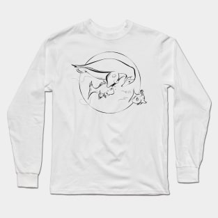 Penguin Swim Teacher Long Sleeve T-Shirt